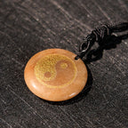 Fortune Jewel Various Crystal Amethyst Tiger Eye Green Aventurine Yin Yang Spiritual Necklace Pendant
