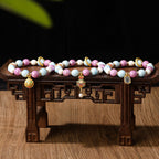 Fortune Jewel Tibetan Zakiram Goddess of Wealth Rabbit Lion Head Charm Liuli Glass Incense Ash Porcelain Bead Protection Bracelet