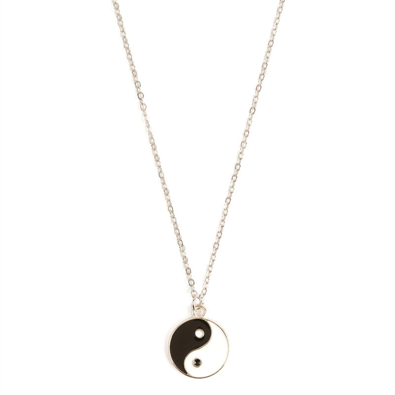 Fortune Jewel 2Pcs Yin Yang Harmony Balance Necklace Pendant Fortune Jewel