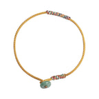Fortune Jewel Tibetan Handmade Green Aventurine Luck Protection Braided Rope Bracelet
