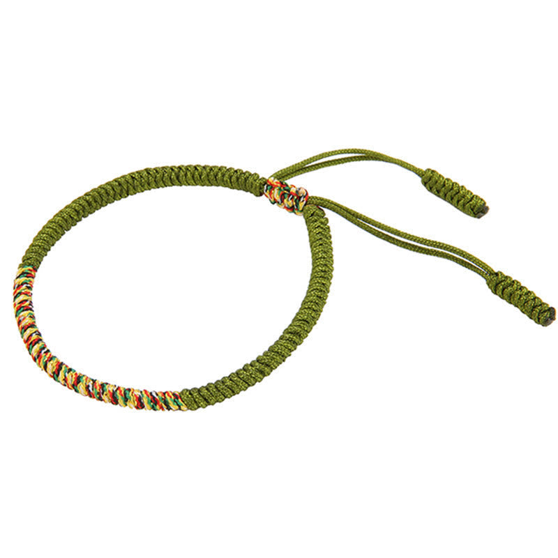 Fortune Jewel Tibetan Handmade Multicolor King Kong Knot Luck Strength Braided Bracelet