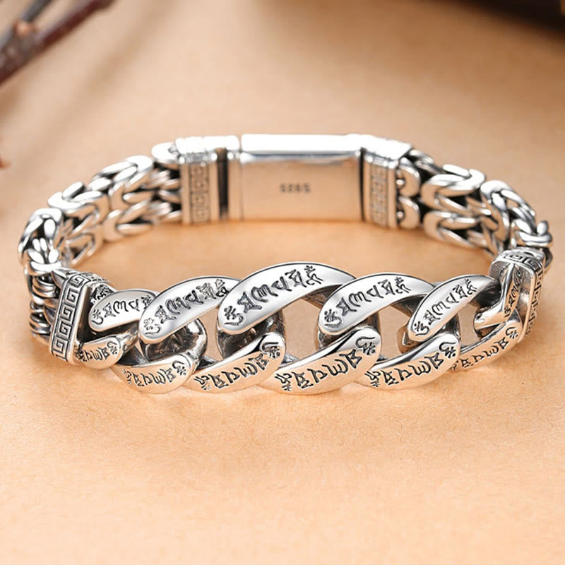 Fortune Jewel Om Mani Padme Hum Engraved Peace Purity Bracelet