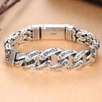 Fortune Jewel Om Mani Padme Hum Engraved Peace Purity Bracelet