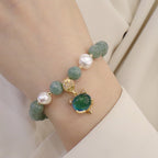 Fortune Jewel Jade Pearl Color-Changing Fox Charm Luck Bracelet