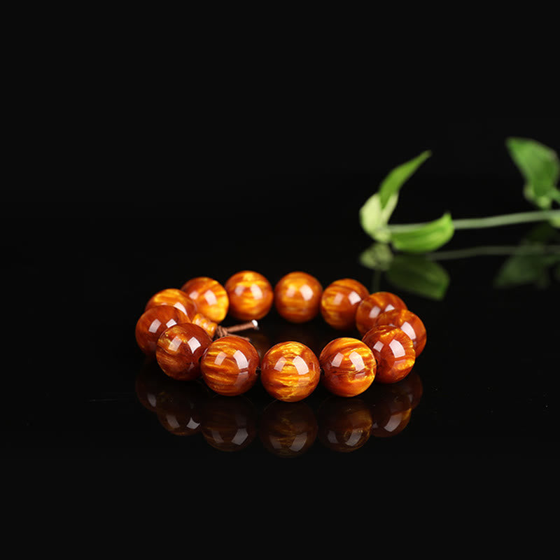 Fortune Jewel Golden Sea Willow Success Positive Bracelet Mala