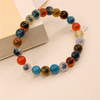 Fortune Jewel Colorful Candy Agate Healing Strength Bead Bracelet