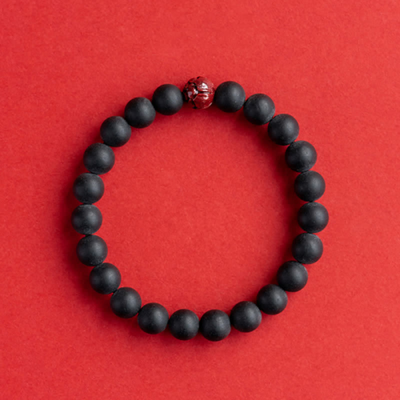 Fortune Jewel Tibetan Cypress Cinnabar Lotus Healing Bracelet