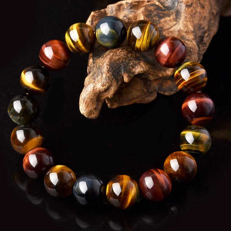 Fortune Jewel Natural Tiger Eye Positive Protection Bracelet