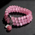 Fortune Jewel Cat Eye PiXiu Support Triple Wrap Bracelet