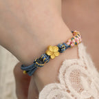 Fortune Jewel Peach Blossom Design Wealth String Bracelet