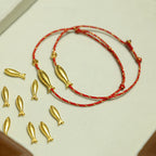 Fortune Jewel 14K Gold Plated Koi Fish Luck Wealth Braided Bracelet