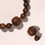 Fortune Jewel Rosewood Auspicious Clouds Totem Fu Character Bamboo Pattern Warmth Bracelet