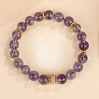 Natural Amethyst Single Circle Bracelet New Original Purple Crystal Bracelet for Women