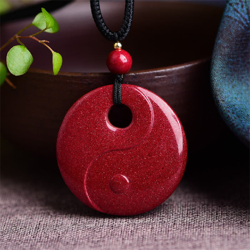Fortune Jewel Laughing Buddha Yin Yang Chinese Zodiac Gourd Natural Cinnabar Blessing Necklace Pendant
