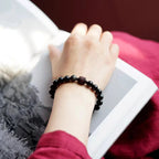 Fortune Jewel Natural Gold Sheen Obsidian Rainbow Obsidian Om Mani Padme Hum Fu Character Healing Bracelet