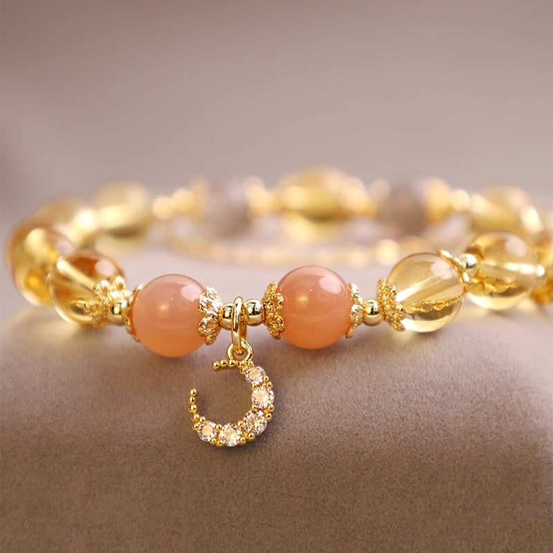 Fortune Jewel Blessed Moon Citrine Abundant Energy Bracelet