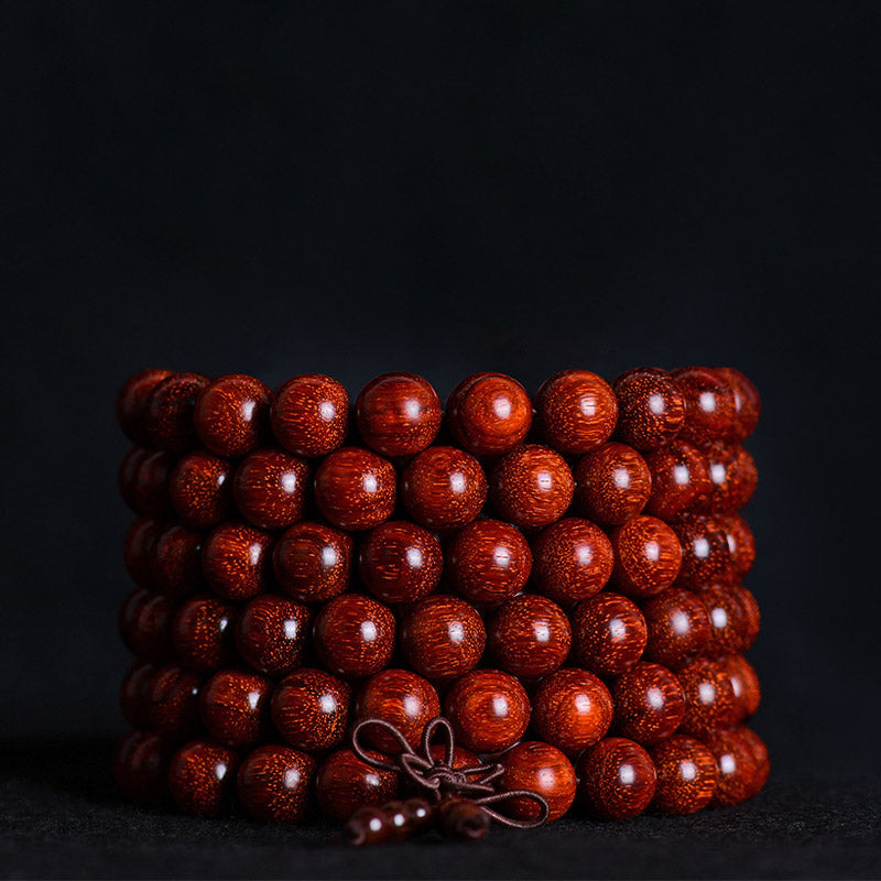 Fortune Jewel Tibetan Small Leaf Red Sandalwood Balance Bracelet