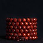 Fortune Jewel Tibetan Small Leaf Red Sandalwood Balance Bracelet