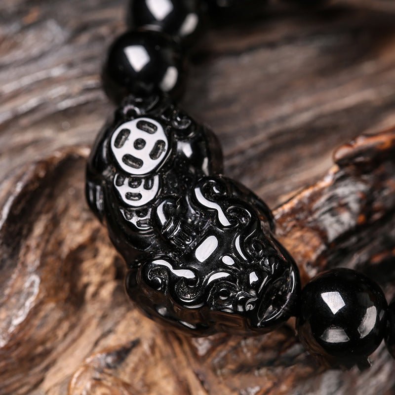 Black Obsidian Pi Yao Wealth & Protection Bracelet