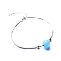 Blue Chalcedony Sterling Silver Bracelet