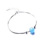 Blue Chalcedony Sterling Silver Bracelet