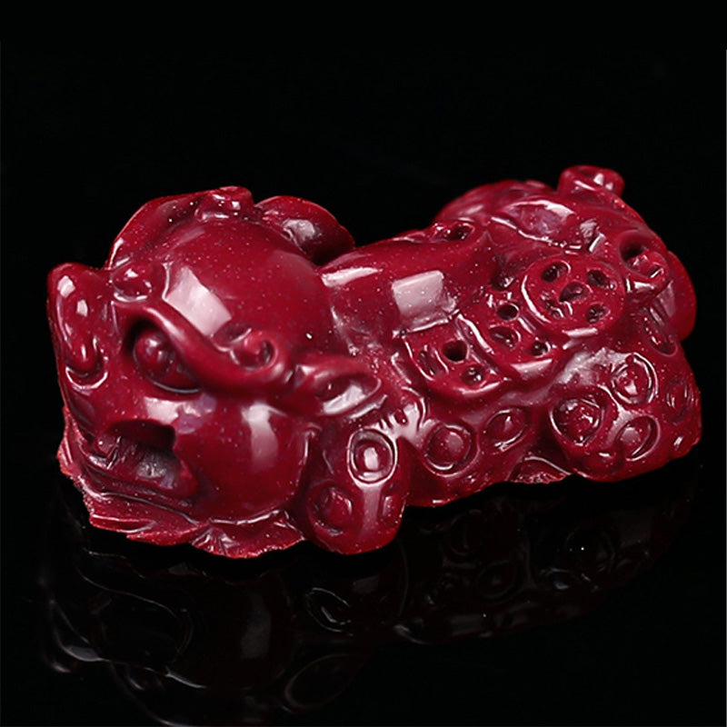 Fortune Jewel Tibetan Cinnabar Pixiu Calm Bracelet