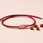 Fortune Jewel Handmade Peach Blossom Protection Braided Rope Bracelet