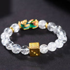 Buddha3bodhi Color-Changing Pixiu White Crystal Dice Wealth Bracelet
