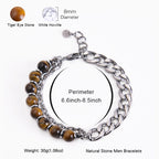 Fortune Jewel Tiger Eye Picasso Jasper Frosted Stone Strength Bracelet