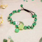 Fortune Jewel Financial Success Jade Braided Weave Prosperity Abundance Anklet