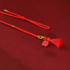 Fortune Jewel Natural Cinnabar Dragon Blessing Red String Belly Chain