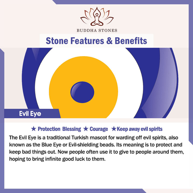 Fortune Jewel Evil Eye Luck Blessing Copper Alloy Ring