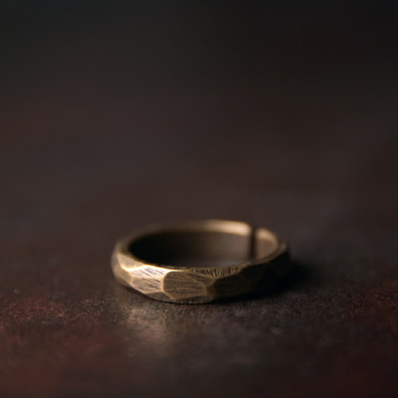 Fortune Jewel Tibetan Simple Design Copper Wealth Ring