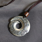 Fortune Jewel One's Luck Improves Design Pattern Copper Luck Necklace Pendant