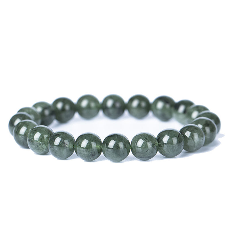 Fortune Jewel Natural Green Crystal Blessing Wealth Bracelet