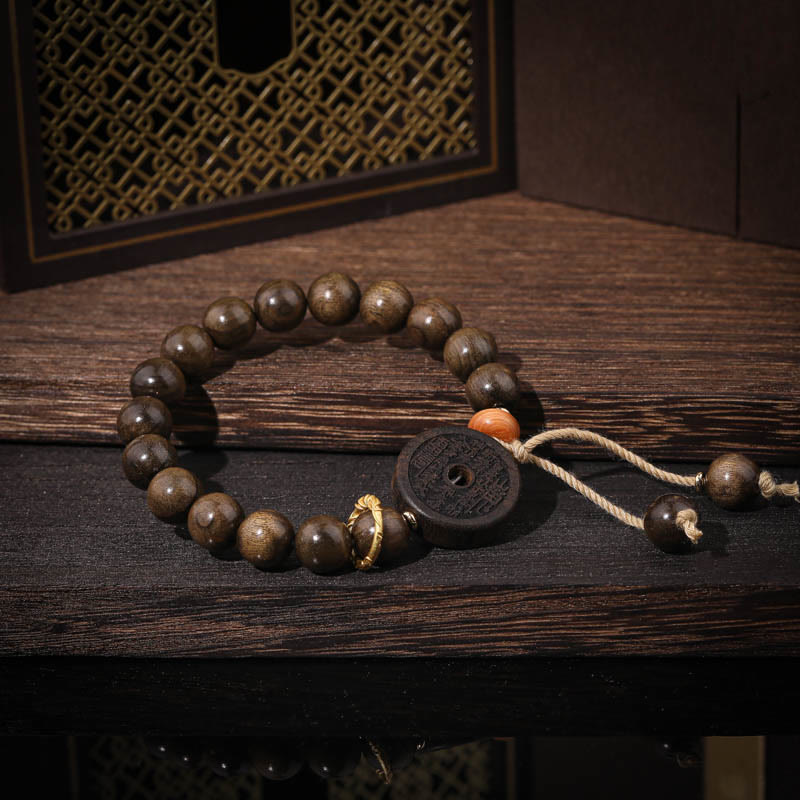 Fortune Jewel Ebony Wood Mountain Ghosts Spend Money Balance Bracelet