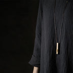 Fortune Jewel Vintage Textured Design Brass Copper Wealth Necklace Pendant