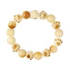 Fortune Jewel Natural Bodhi Seed Sandalwood Lucky Cute Cat Head Paw Claw Peace Bracelet