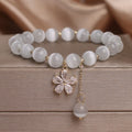 Fortune Jewel Cat's Eye Flower Charm Peace Support Bracelet