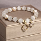 Fortune Jewel Cat's Eye Lovely Cat Pattern Pearl Love Charm Bracelet