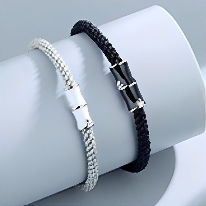 Fortune Jewel Bamboo Pattern Healing Couple Rope Bracelet