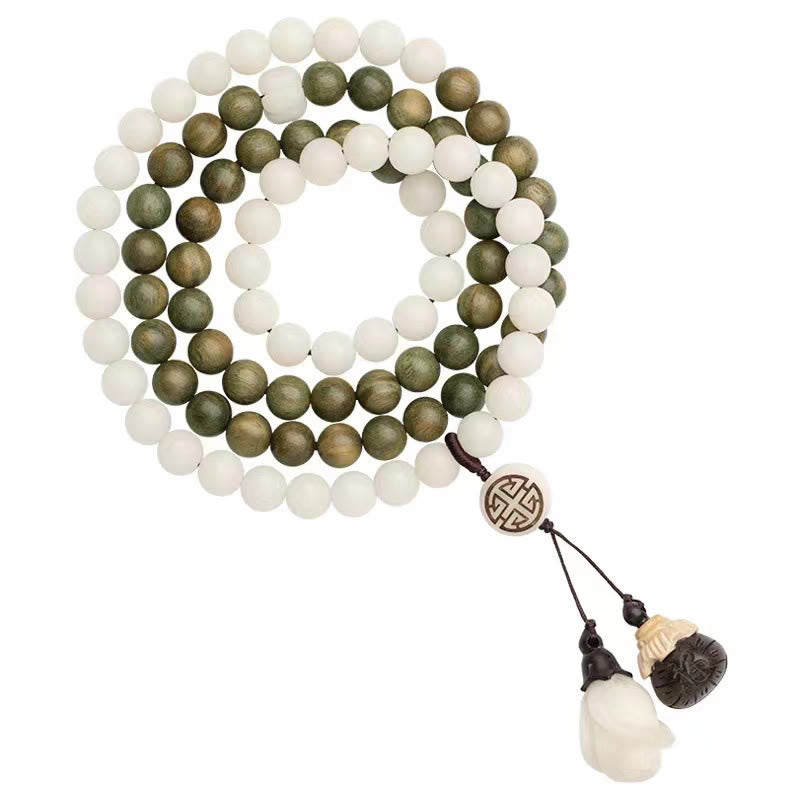Fortune Jewel Natural Green Sandalwood Bodhi Seed Soothing Bracelet