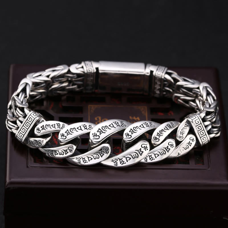 Fortune Jewel Om Mani Padme Hum Engraved Peace Purity Bracelet