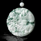 Fortune Jewel Mountain Landscape Jade Abundance String Necklace
