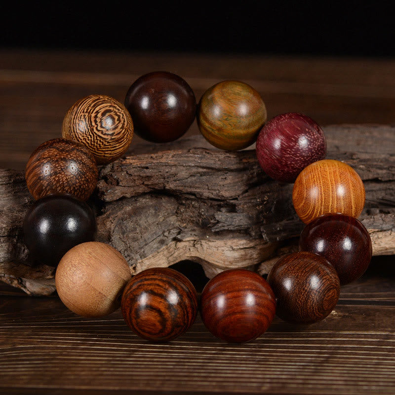 Fortune Jewel Multicolored Sandalwood Protection Healing Bracelet