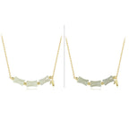 Fortune Jewel 925 Sterling Silver Hetian Jade Bamboo Fu Character Prosperity Necklace Pendant Bracelet