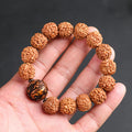 Fortune Jewel Tibet Rudraksha Bodhi Seed PiXiu Copper Coin Wealth Luck Bracelet