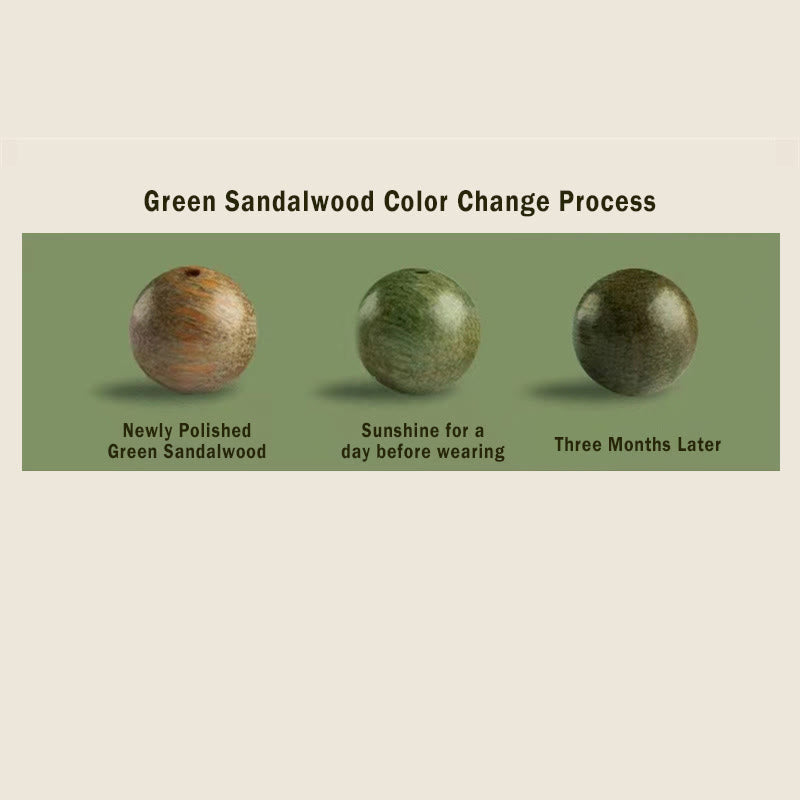Fortune Jewel Natural Green Sandalwood Bodhi Seed Soothing Bracelet