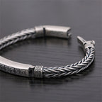 Fortune Jewel Swastika Pattern Engraved Luck Bracelet