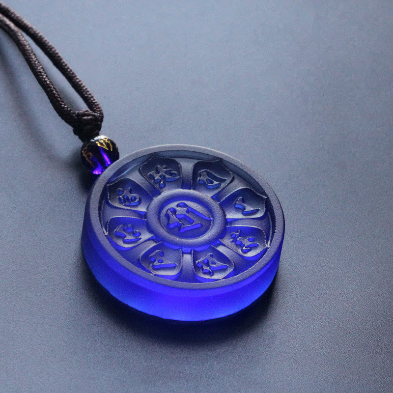 Fortune Jewel Liuli Manjusri Lotus Enlightenment Necklace Fortune Jewel